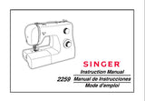 SINGER 2259 SEWING MACHINE INSTRUCTION MANUAL 68 PAGES ENG ESP FRANC