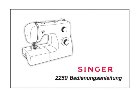 SINGER 2259 TRADITION NAHMASCHINE BEDIENUNGSANLEITUNG 30 SEITE DEUT