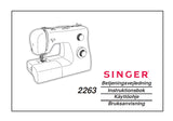 SINGER 2263 FASHION MATE SEWING MACHINE BETJENINGSVEJLEDNING INSTRUKTIONSBOK KAYTTOOHJE BRUKSANVISNING 65 PAGES DK SW FI NO