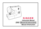 SINGER 2263 SEWING MACHINE INSTRUCTION MANUAL 62 PAGES ENG ESP FRANC