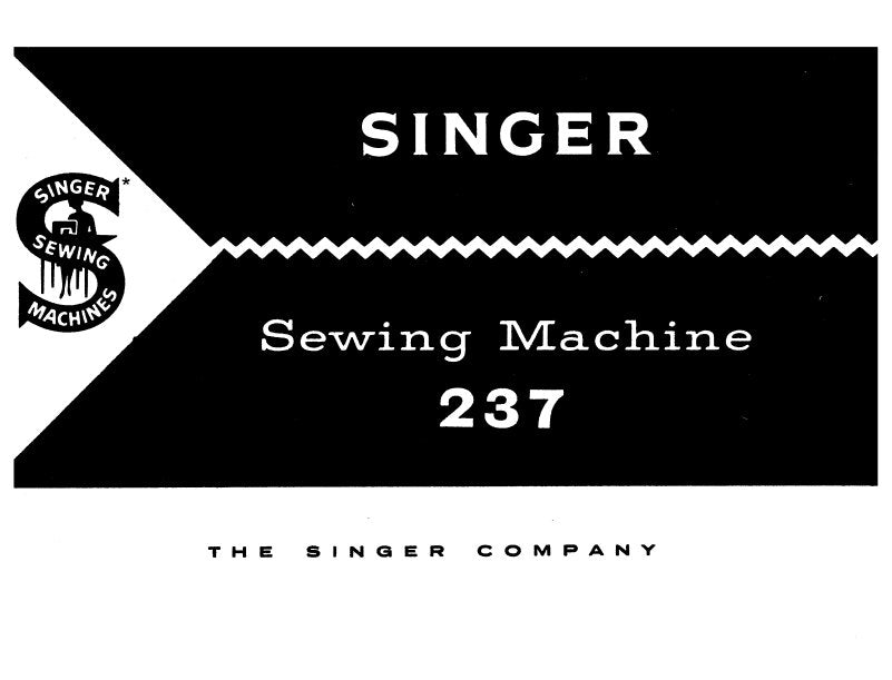 SINGER 237 SEWING MACHINE INSTRUCTIONS BOOK 66 PAGES ENG