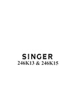 SINGER 246K13 246K15 SEWING MACHINES INSTRUCTIONS 7 PAGES ENG