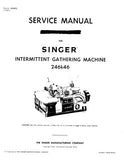 SINGER 246K46 SEWING MACHINE SERVICE MANUAL 25 PAGES ENG