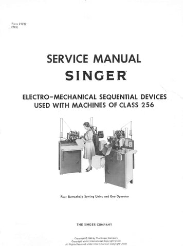 SINGER 256 CLASS SEWING MACHINE SERVICE MANUAL 32 PAGES ENG