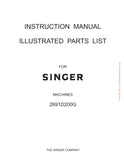 SINGER 2691D200G SEWING MACHINE INSTRUCTION MANUAL 54 PAGES ENG