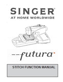 SINGER 27 FUTURA STITCH FUNCTION SEWING MACHINE INSTRUCTION MANUAL 20 PAGES ENG