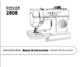 SINGER 2808 SEWING MACHINE INSTRUCTION MANUAL 76 PAGES ENG ESP FRANC