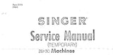 SINGER 281-30 SEWING MACHINE SERVICE MANUAL 26 PAGES ENG