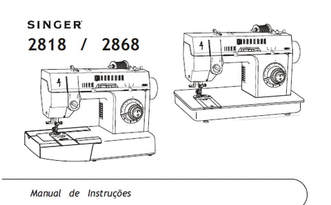 SINGER 2818 2868 DEBUTANTE MAQUINA DE COSTURA MANUAL DE INSTRUCOES 24 PAGINA PT