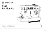 SINGER 2918 FACILITA PRO MAQUINA DE COSER MANUAL DE INSTRUCCIONES 46 PAGINA ESP PT