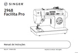 SINGER 2968 FACILITA PRO MAQUINA DE COSER MANUAL DE INSTRUCCIONES 46 PAGINA ESP PT