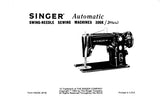 SINGER 306K 306W SEWING MACHINE INSTRUCTION MANUAL 50 PAGES ENG