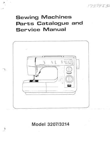 SINGER 3207 3214 SEWING MACHINE SERVICE MANUAL 54 PAGES ENG