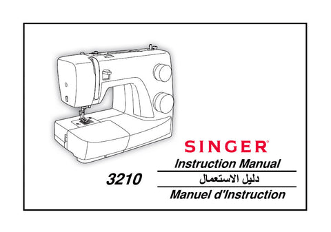 SINGER 3210 SEWING MACHINE INSTRUCTION MANUAL 64 PAGES ENG FRANC