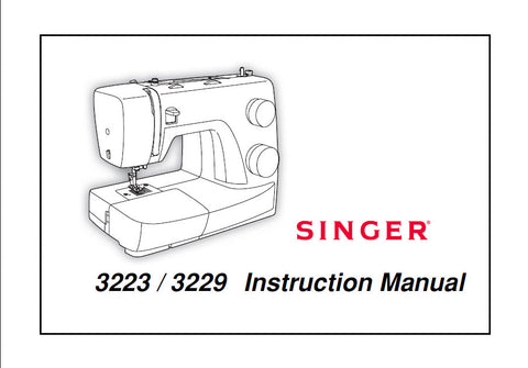 SINGER 3223 3229 SEWING MACHINE INSTRUCTION MANUAL 36 PAGES ENG