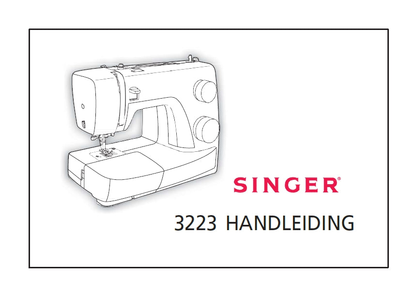 SINGER 3223 SIMPLE SEWING MACHINE HANDLEIDING 30 PAGES NL