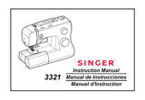 SINGER 3321 SEWING MACHINE INSTRUCTION MANUAL 62 PAGES ENG ESP FRANC