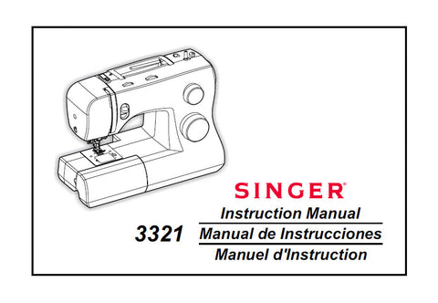 SINGER 3321 SEWING MACHINE INSTRUCTION MANUAL 62 PAGES ENG ESP FRANC