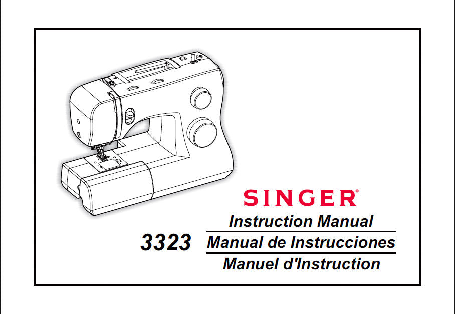 SINGER 3323 SEWING MACHINE INSTRUCTION MANUAL 70 PAGES ENG ESP FRANC