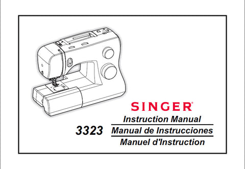 SINGER 3323 SEWING MACHINE INSTRUCTION MANUAL 70 PAGES ENG ESP FRANC