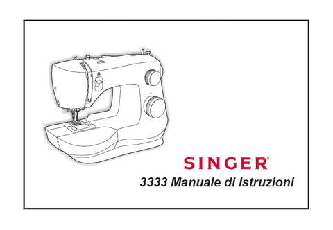 SINGER 3333 FASHION MATE SEWING MACHINE MANUALE DI ISTRUZIONI 34 PAGES ITAL