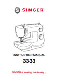 SINGER 3333 FASHION MATE SEWING MACHINE INSTRUCTION MANUAL 102 PAGES ENG ESP FRANC