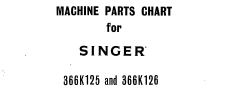 SINGER 336K125 336K126 SEWING MACHINE LIST OF PARTS 15 PAGES ENG