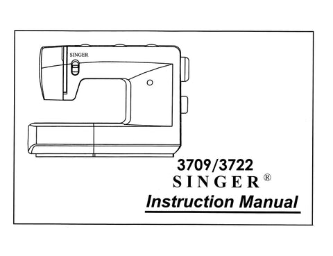 SINGER 3709 3722 SEWING MACHINE INSTRUCTION MANUAL 60 PAGES ENG