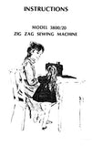 SINGER 3800 3820 SEWING MACHINE INSTRUCTION MANUAL 42 PAGES ENG