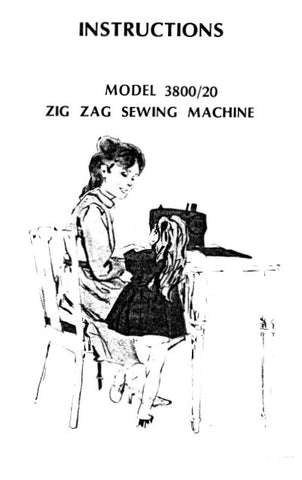 SINGER 3800 3820 SEWING MACHINE INSTRUCTION MANUAL 42 PAGES ENG