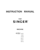 SINGER 412U 141A 141B 141G 541A 541B 541G SEWING MACHINES INSTRUCTION MANUAL 12 PAGES ENG