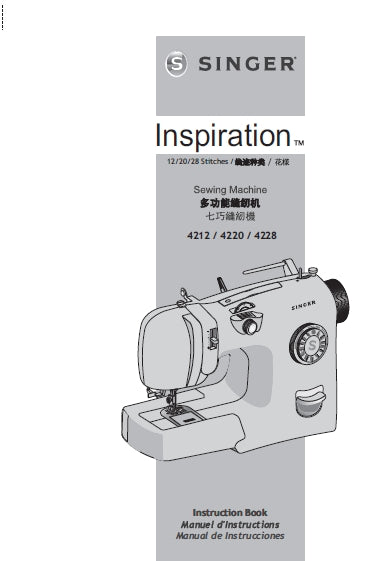 SINGER 4212 4220 4228 SEWING MACHINE INSTRUCTION MANUAL 40 PAGES CHIN ENG