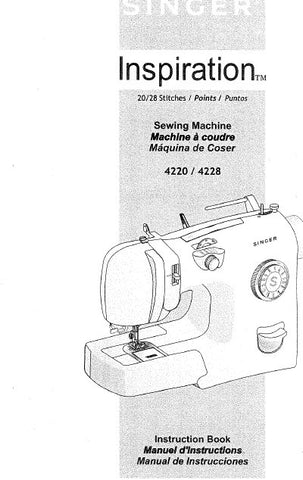 SINGER 4220 4228 SEWING MACHINE INSTRUCTION MANUAL 20 PAGES ENG FRANC ESP