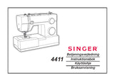 SINGER 4411 SEWING MACHINE BETJENINGSVEJLEDNING INSTRUKTIONSBOK KAYTTOOHJE BRUKSANVISNING 67 PAGES DK SW FI NO