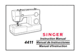 SINGER 4411 SEWING MACHINE INSTRUCTION MANUAL 63 PAGES ENG ESP FRANC