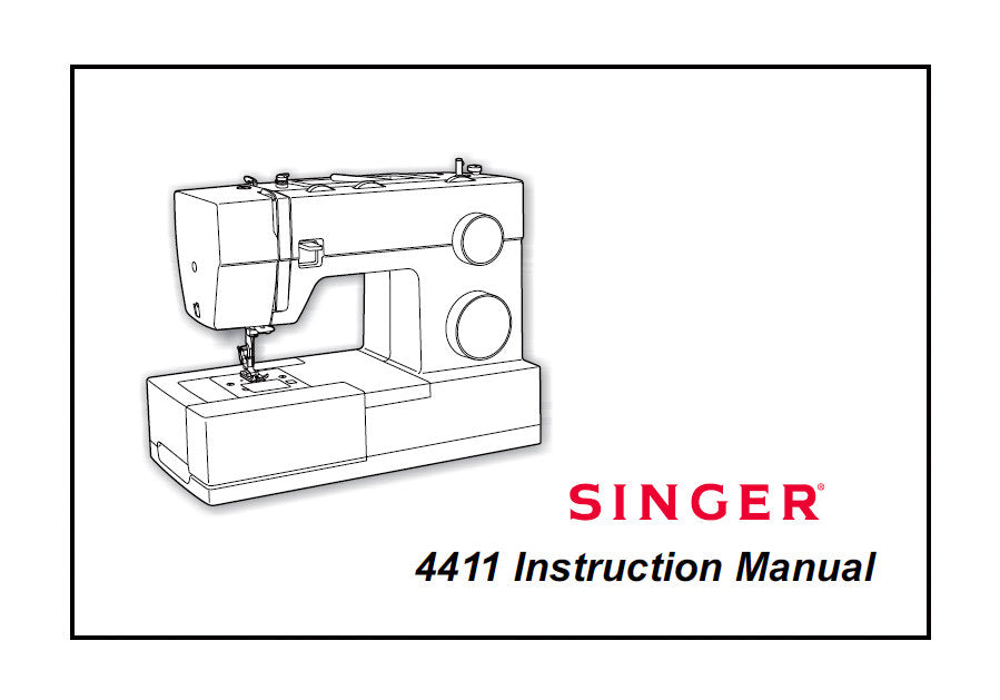 SINGER 4411 SEWING MACHINE INSTRUCTION MANUAL 30 PAGES ENG