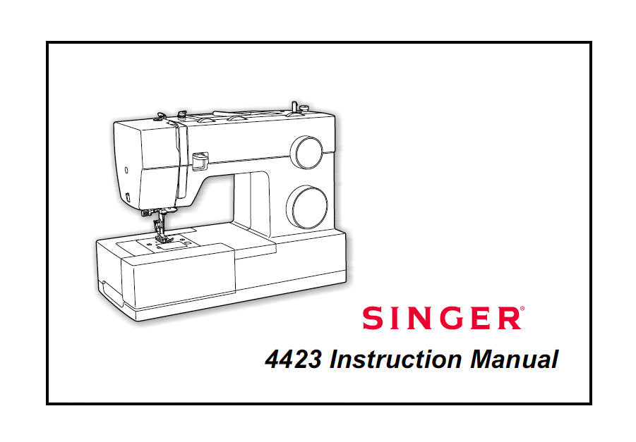 SINGER 4423 SEWING MACHINE INSTRUCTION MANUAL 32 PAGES ENG