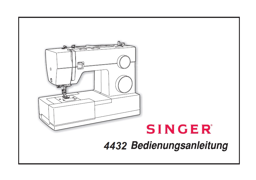 SINGER 4432 NAHMASCHINE BEDIENUNGSANLEITUNG 33 SEITE DEUT