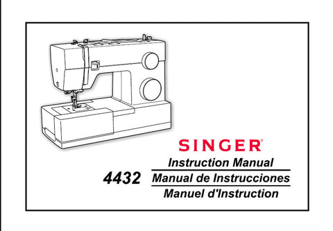 SINGER 4432 SEWING MACHINE INSTRUCTION MANUAL 66 PAGES ENG ESP FRANC