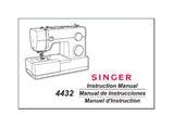 SINGER 4432 SEWING MACHINE MAQUINA DE COSER MACHINE A COUDRE INSTRUCTION MANUAL MANUAL DE INSTRUCCIONES MANUEL D'INSTRUCTION 66 PAGES ENG ESP FR