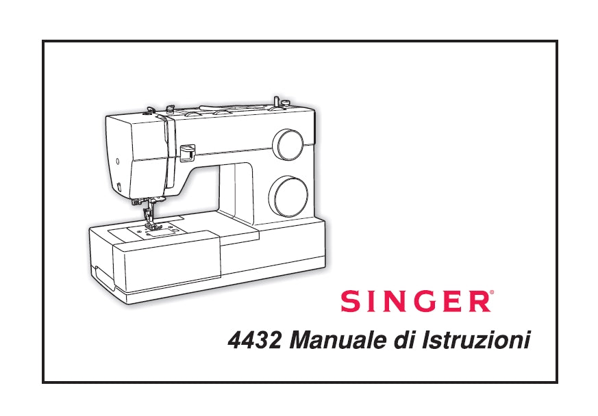 SINGER 4432 SEWING MACHINE MANUALE DI ISTRUZIONI MANUAL DE INSTRUCCIONES 68 PAGES ITAL ESP