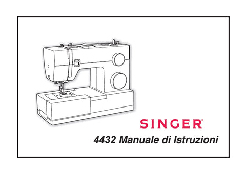 SINGER 4432 SEWING MACHINE MANUALE DI ISTRUZIONI MANUAL DE INSTRUCCIONES 68 PAGES ITAL ESP