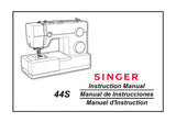 SINGER 44S SEWING MACHINE INSTRUCTION MANUAL 65 PAGES ENG ESP FRANC