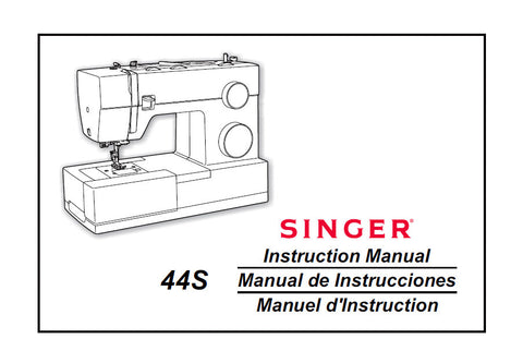 SINGER 44S SEWING MACHINE INSTRUCTION MANUAL 65 PAGES ENG ESP FRANC