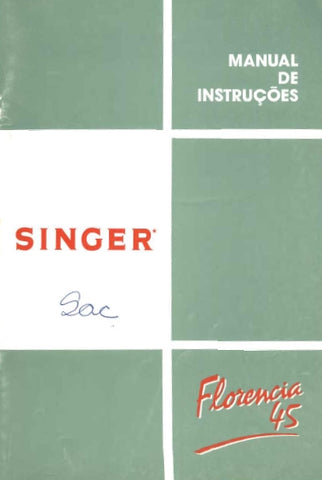 SINGER 45 FLORENCIA MAQUINA DE COSTURA MANUAL DE INSTRUCOES 54 PAGINA PT