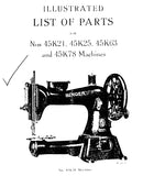 SINGER 45K21 45K25 45K63 45K78 SEWING MACHINE ILLUSTRATED LIST OF PARTS 39 PAGES ENG