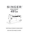 SINGER 491D SEWING MACHINE SERVICE MANUAL 44 PAGES ENG