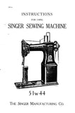 SINGER 51W44 SEWING MACHINE INSTRUCTIONS 9 PAGES ENG