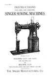 SINGER 51W51 51W52 51W53 SEWING MACHINES INSTRUCTIONS FOR USING AND ADJUSTING 10 PAGES ENG