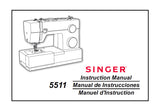 SINGER 5511 SCHOLASTIC SEWING MACHINE INSTRUCTION MANUAL 63 PAGES ENG ESP FRANC